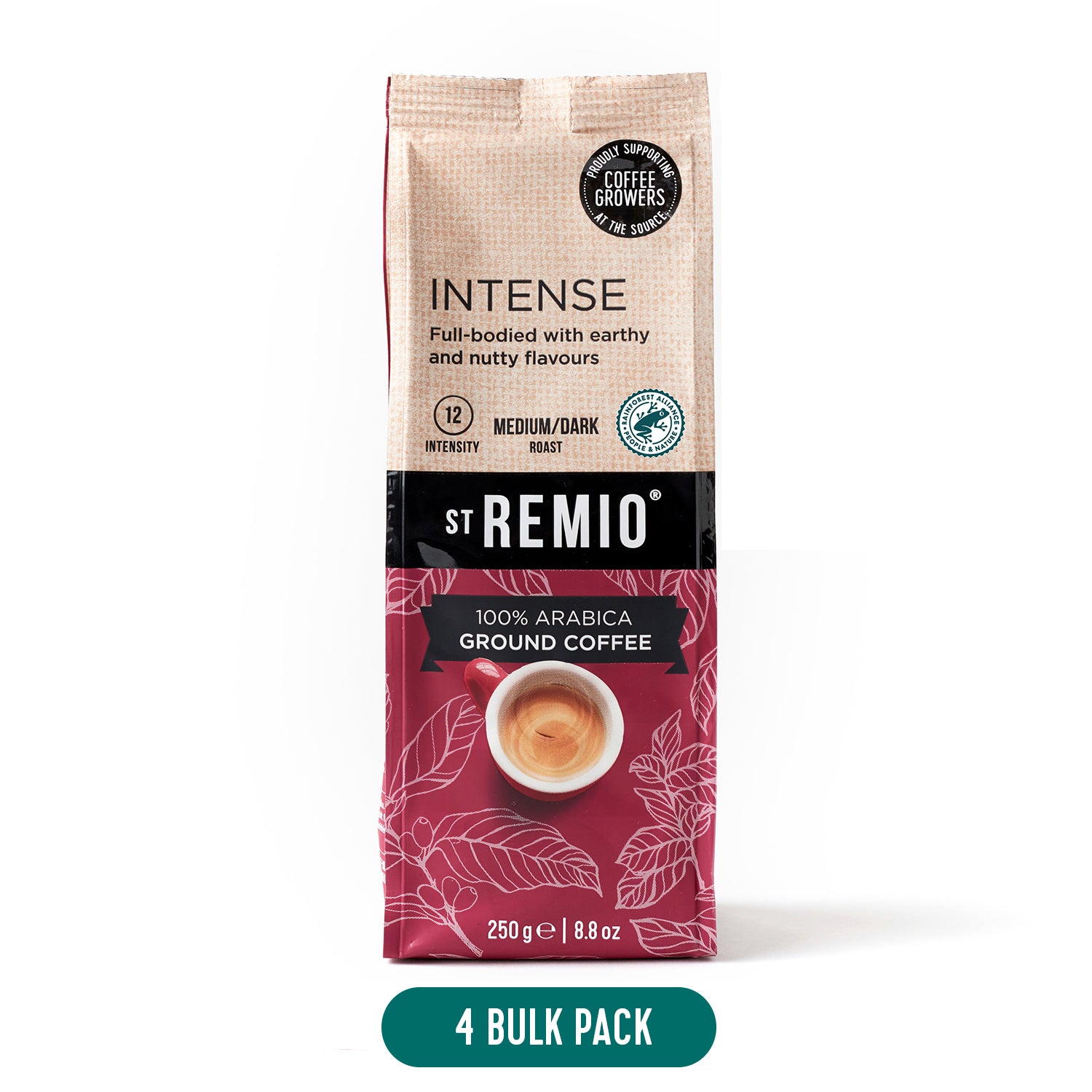 INTENSE - 250g Ground Coffee x 4 Pack