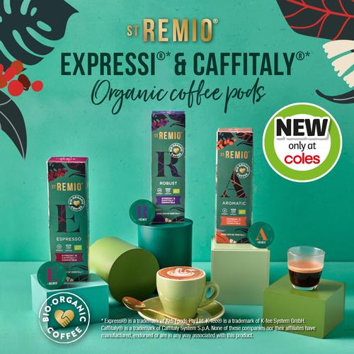 Organic Expressi<sup>®*</sup> & Caffitaly<sup>®*</sup> Pods have landed in Coles!