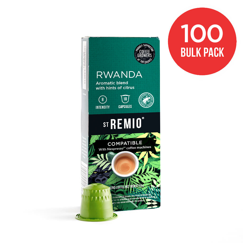 RWANDA - Nespresso®* Compatible Capsules x 100 Pack