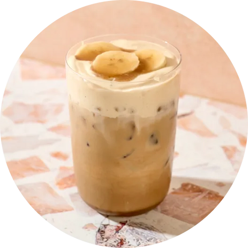 Caramelized Banana cold brew latte